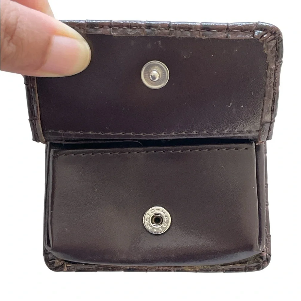 Brown Textured Coin Pouch